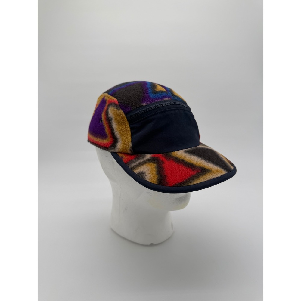 Vintage Patagonia Fleece Cap Aztec Pattern w/ Zip Pocket Rare Synchilla Hat - Picture 2 of 11